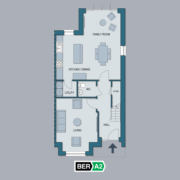 The Willow Ground Floor Plan